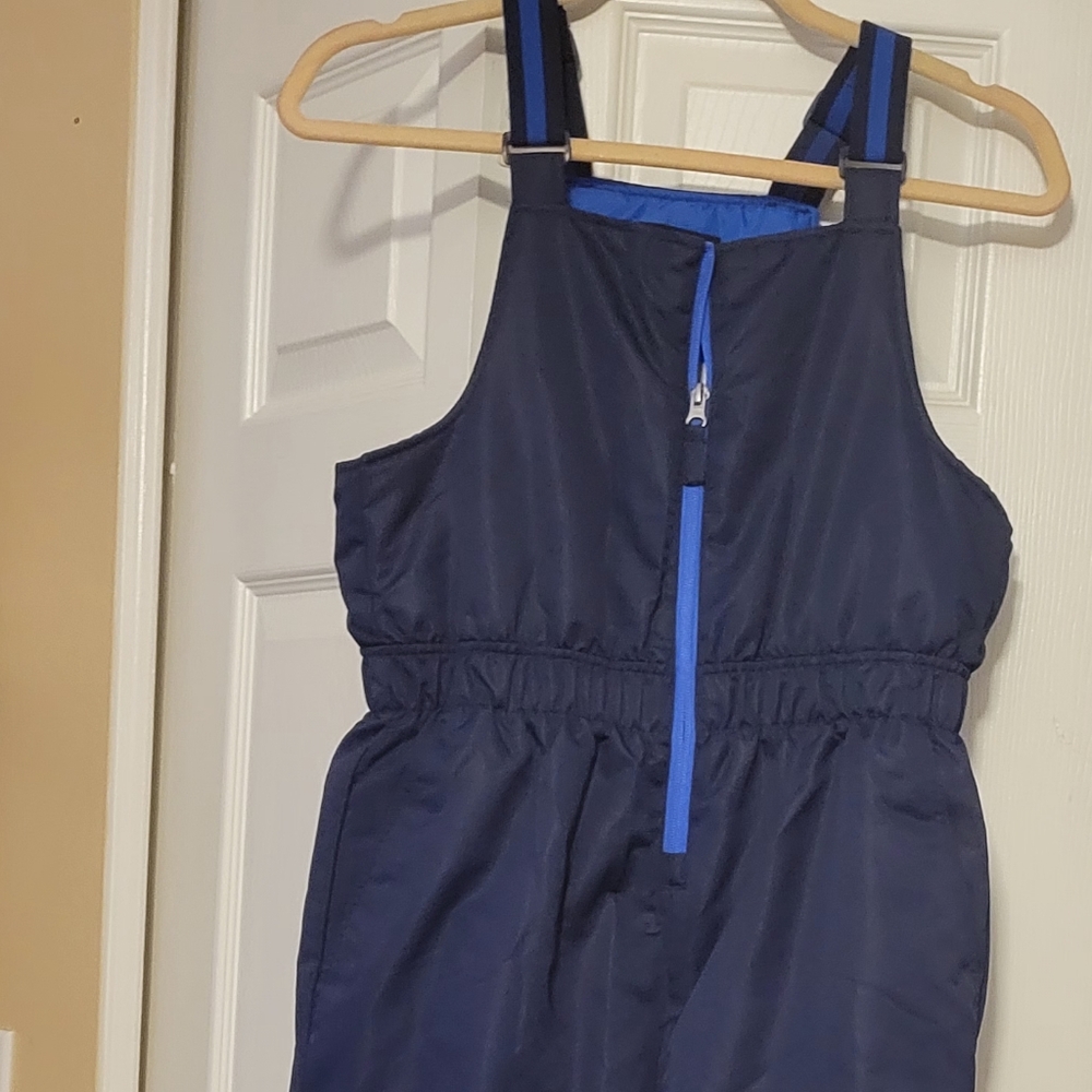 1 Kids Navy Blue 14-16 & 1 Blk 18 Snowbib, photo reflects tear